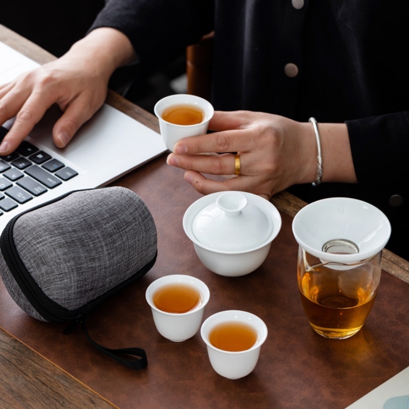 طقم شاي كونغ فو صيني محمول من  - مراجعة Korean Tea Set وسعره