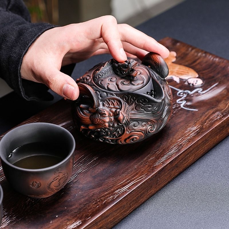 الفخار الأرجواني الصيني اليدوي - مراجعة Korean Tea Set وسعره