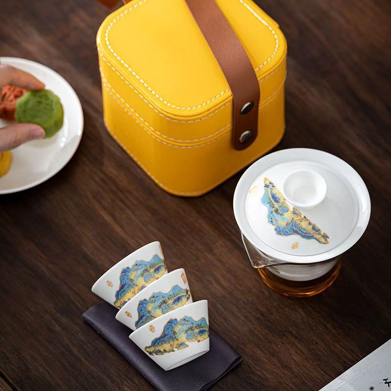 طقم شاي من البورسلين الأبيض لل - مراجعة Korean Tea Set وسعره