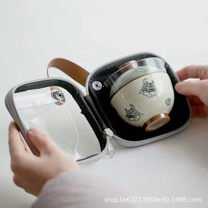 السفر الشاي مجموعة حقيبة المحم - مراجعة Korean Tea Set وسعره